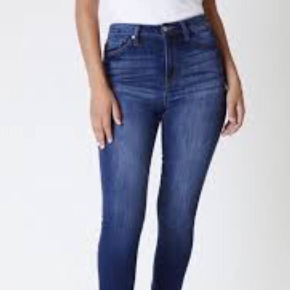 Kancan Size 5 26 Dark Wash‎ Denim Claire Curvy Stretch Mid Rise Skinny Jeans